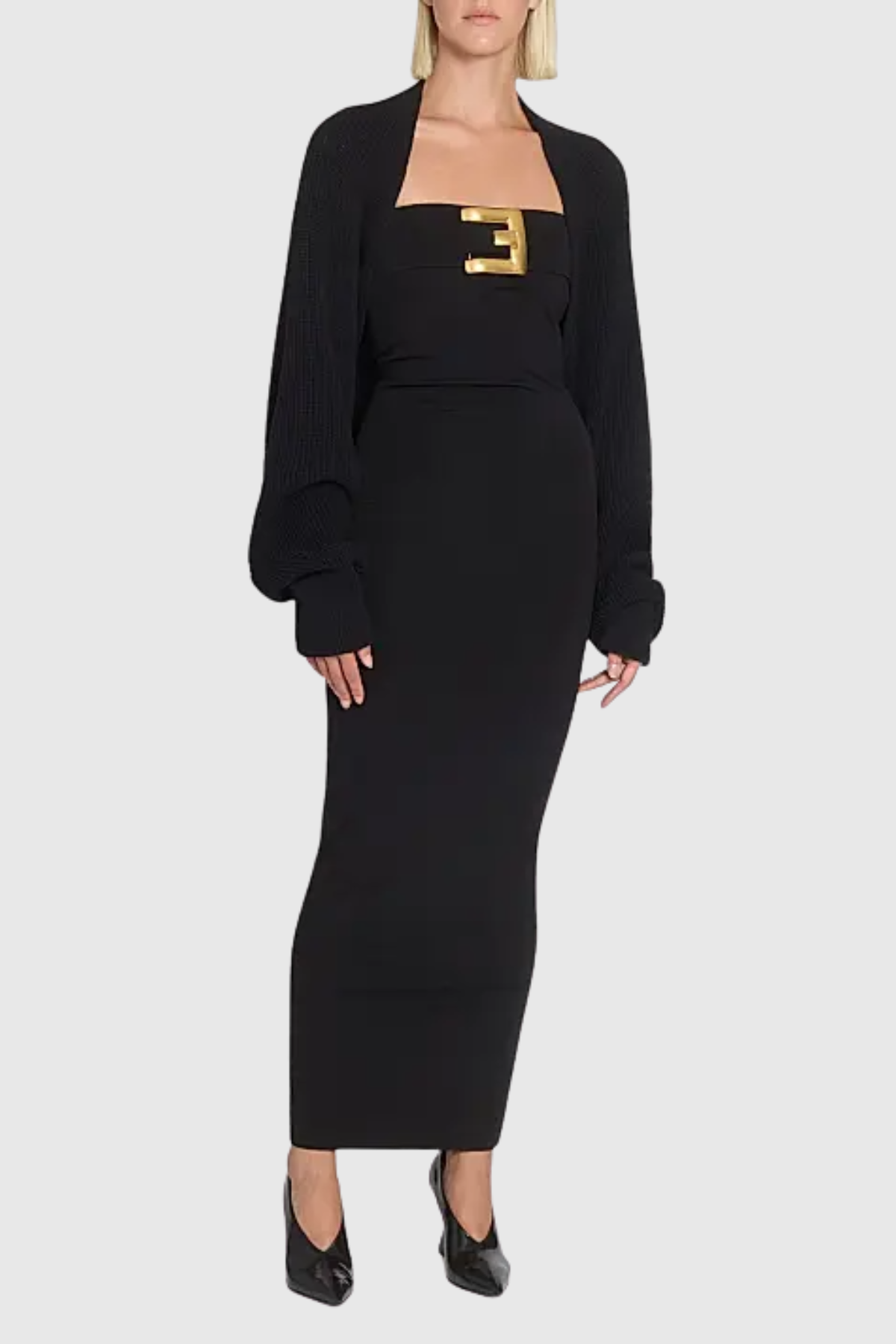Mollee Strapless Belt-embellished Maxi Dress