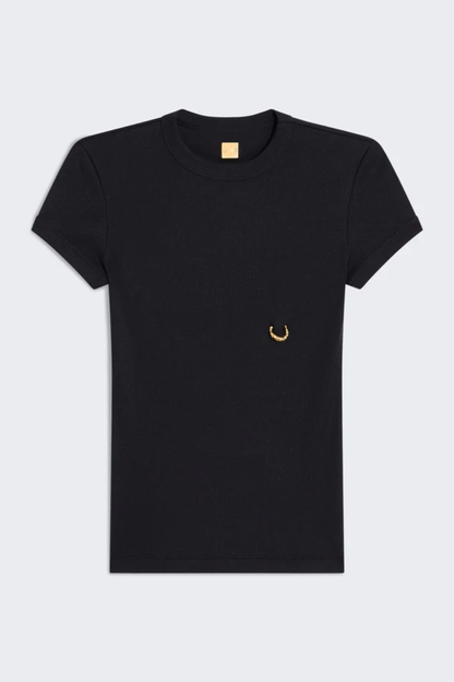 Monaya Pierced T-shirt - Black