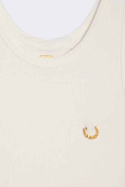 Monaya Pierced Tank Top - Beige