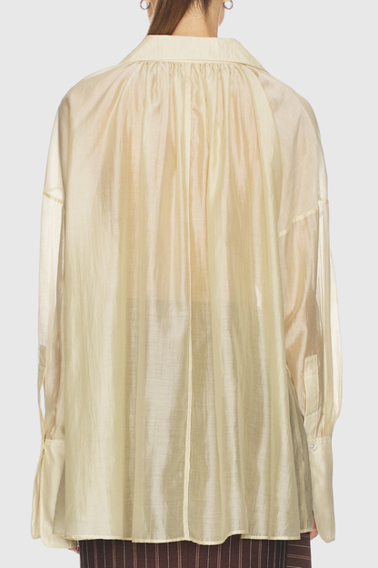 Monet Plunge Shirt - Yellow