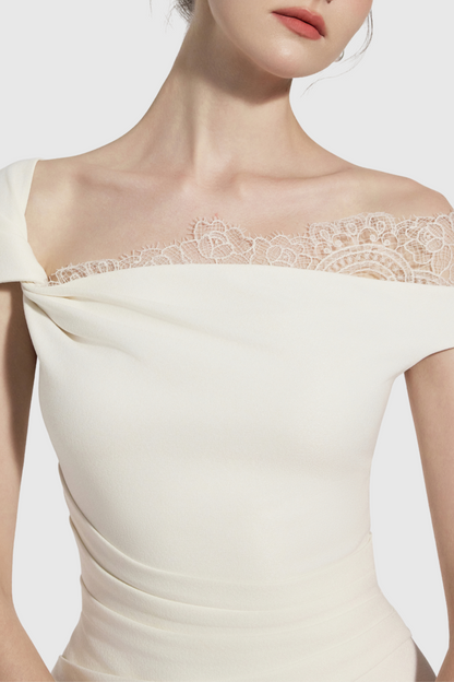 Monika Off Shoulder Lace Midi Dress