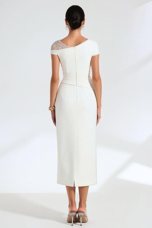 Monika Off Shoulder Lace Midi Dress