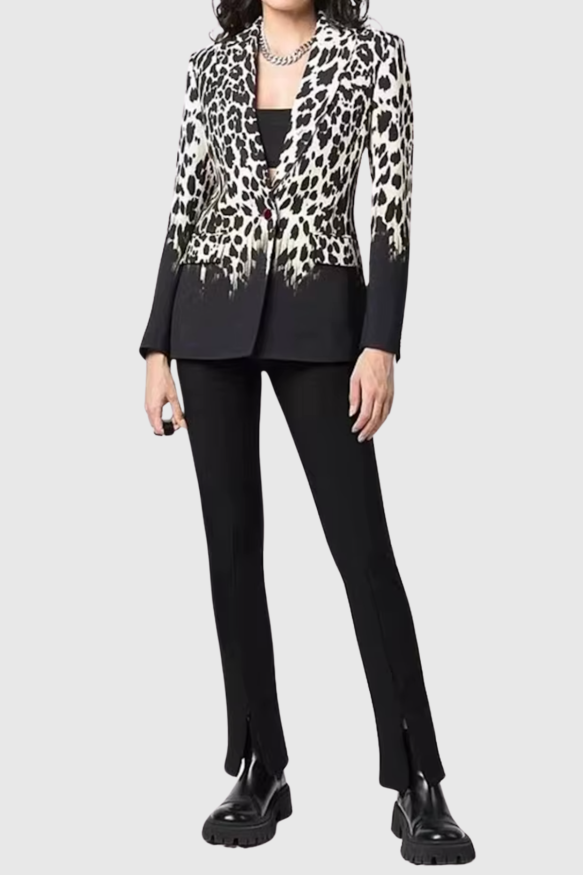 Mosha Gradient Leopard Blazer
