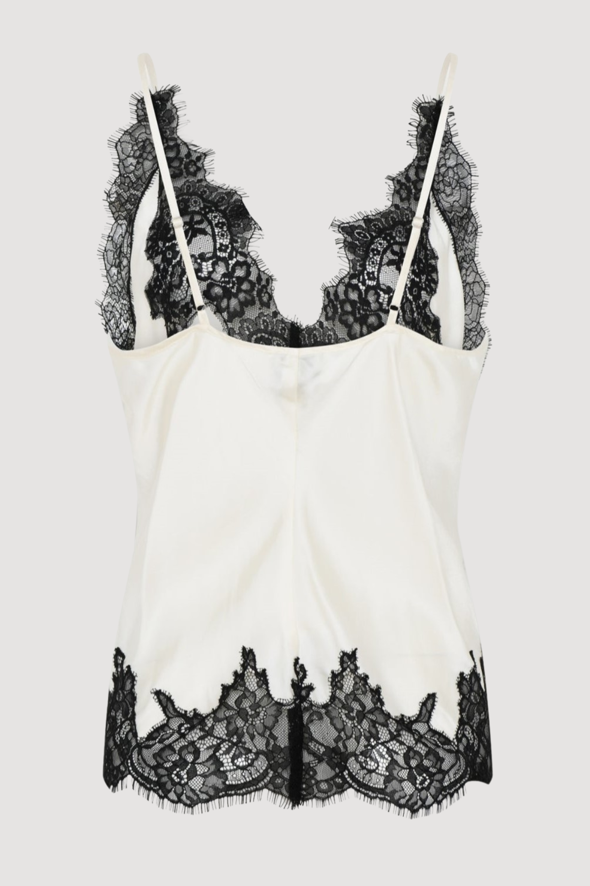 Nadira Lace Satin Top - Beige