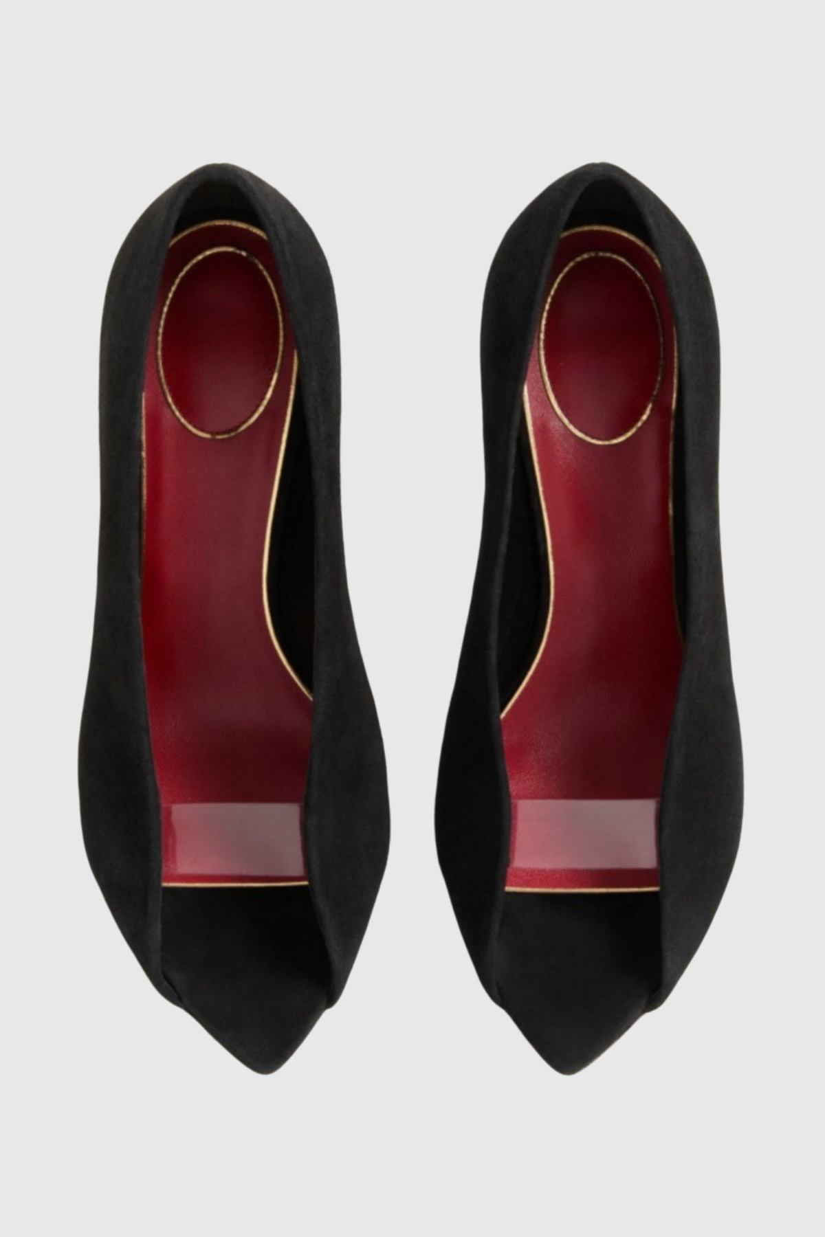 Nahla Open-toe Suede Stiletto Pumps - Black