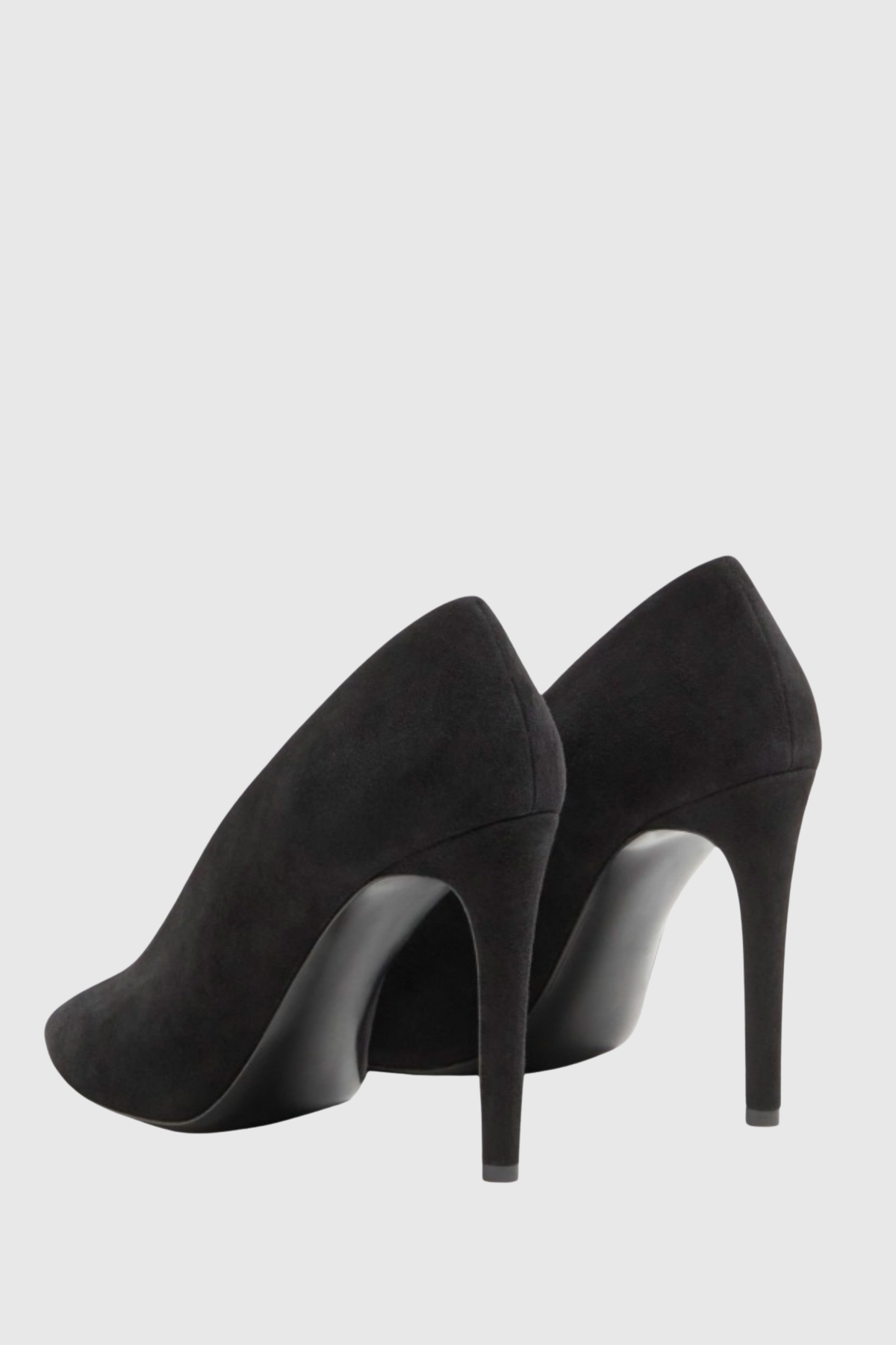Nahla Open-toe Suede Stiletto Pumps - Black