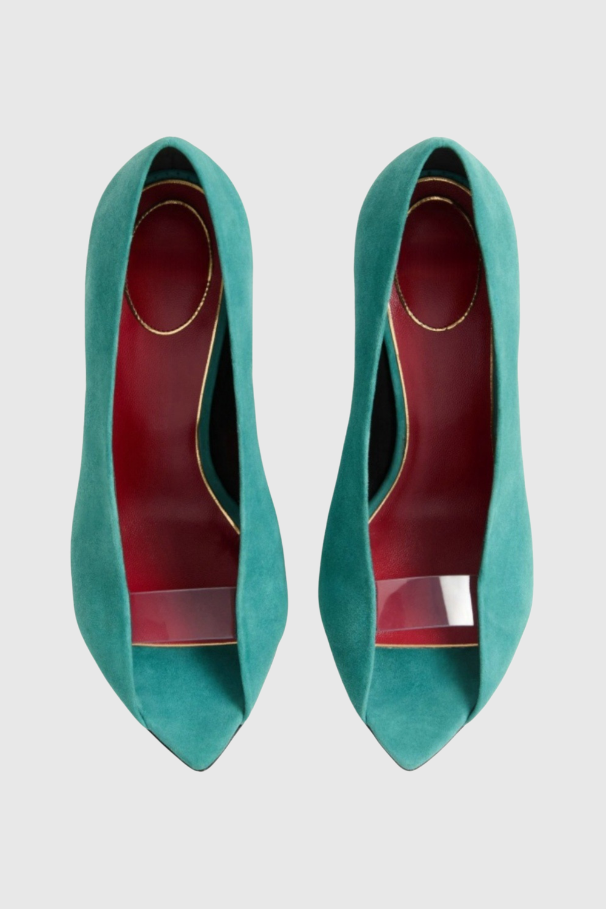Nahla Open-toe Suede Stiletto Pumps - Blue