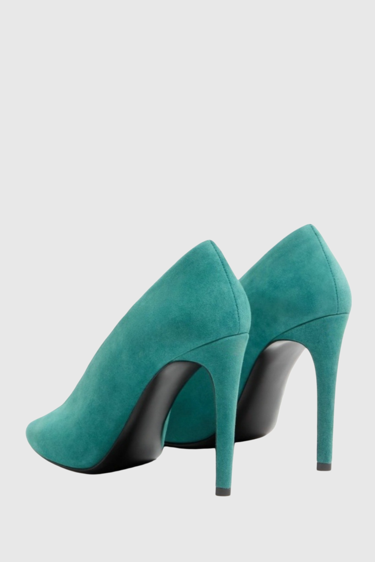 Nahla Open-toe Suede Stiletto Pumps - Blue