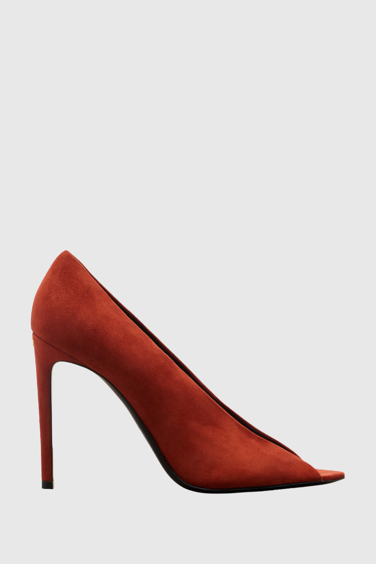 Nahla Open-toe Suede Stiletto Pumps - Orange