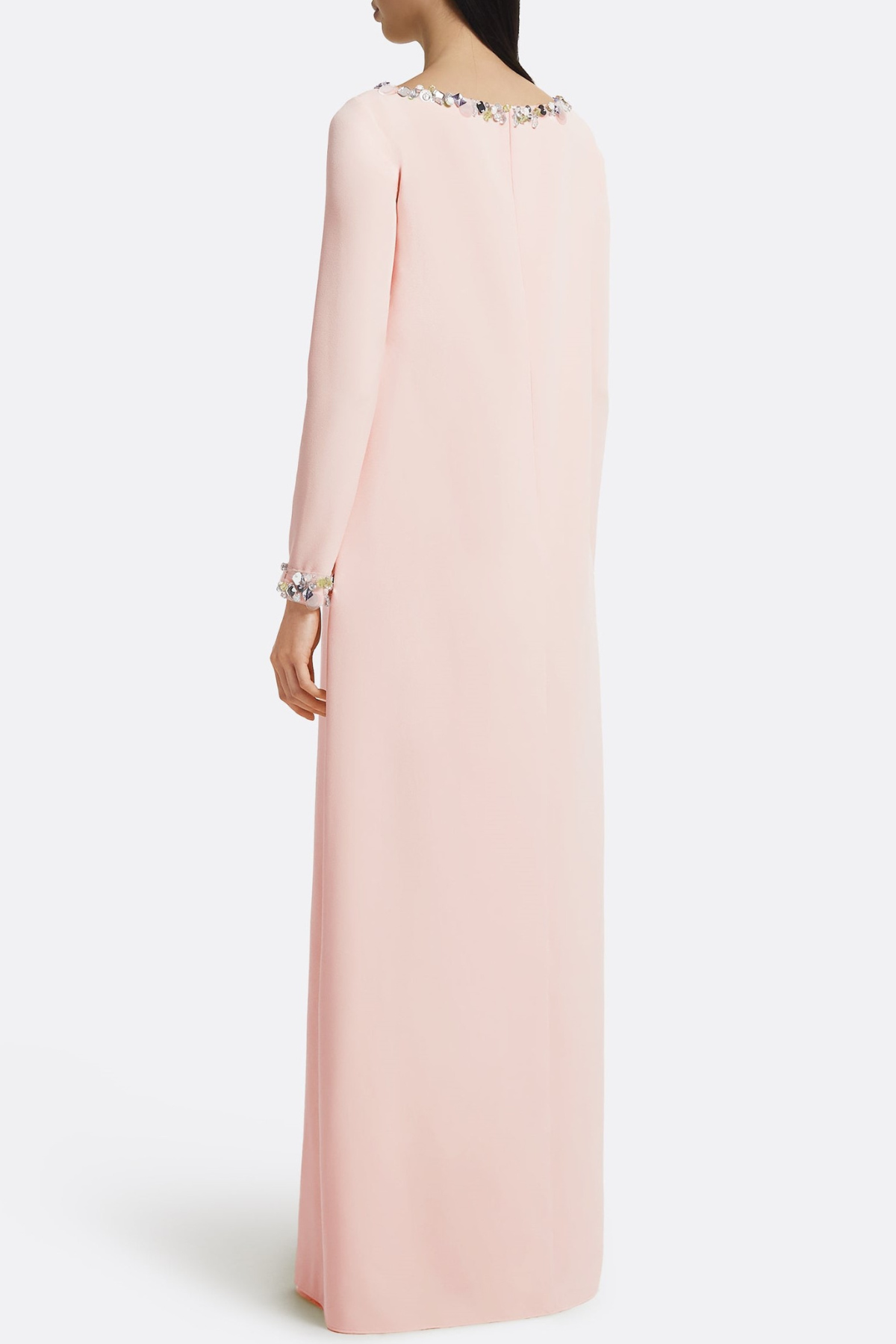 Nahma Rhinestone Embellished Maxi Dress - Pink