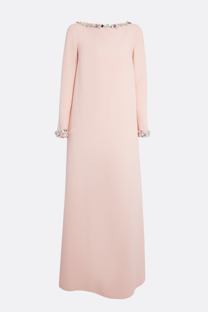 Nahma Rhinestone Embellished Maxi Dress - Pink