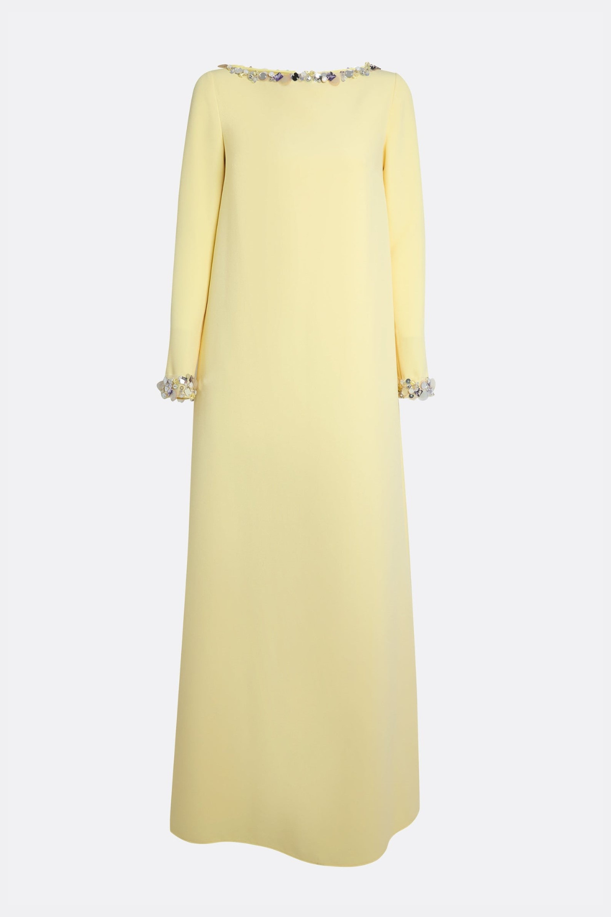 Nahma Rhinestone Embellished Maxi Dress - Yellow