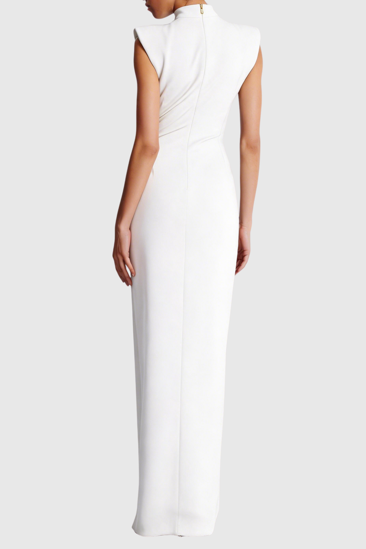 Nakoa Sleeveless Zip Split Maxi Dress - White