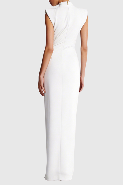 Nakoa Sleeveless Zip Split Maxi Dress - White