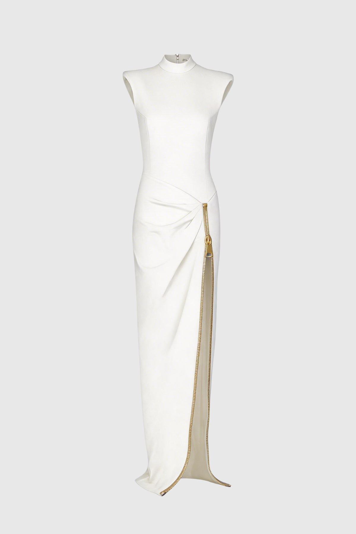 Nakoa Sleeveless Zip Split Maxi Dress - White