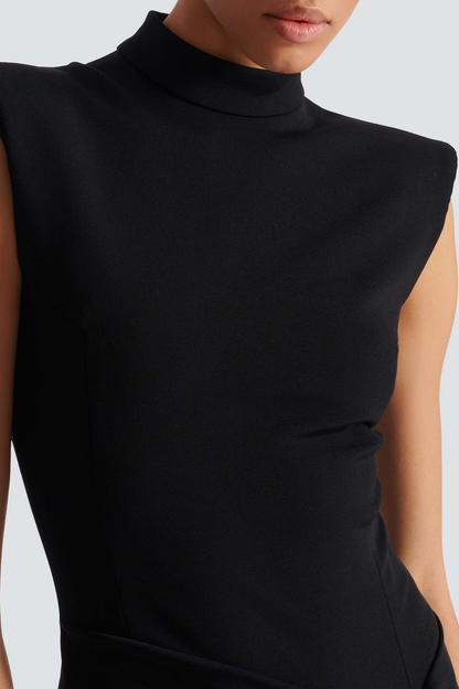 Nakoa Sleeveless Zip Split Maxi Dress - Black