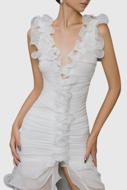 Naniella Ruffle Ruched Maxi Dress