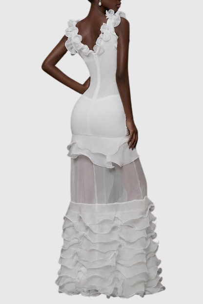 Naniella Ruffle Ruched Maxi Dress