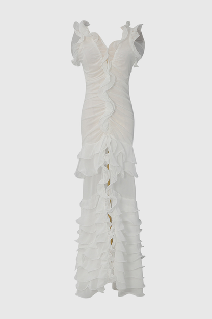 Naniella Ruffle Ruched Maxi Dress