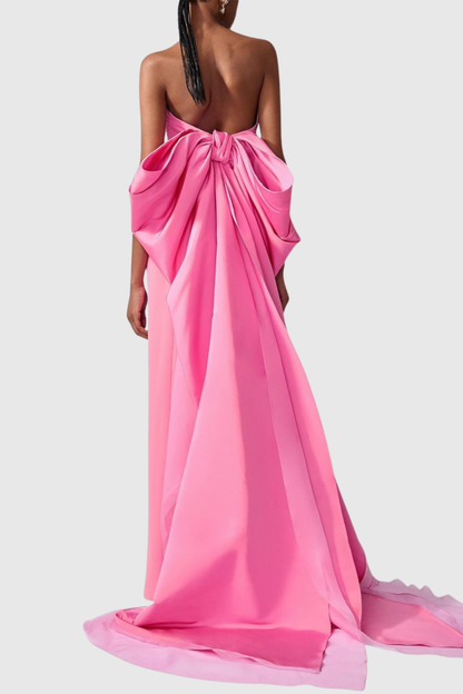 Narela Strapless Bow Embellished Maxi Dress