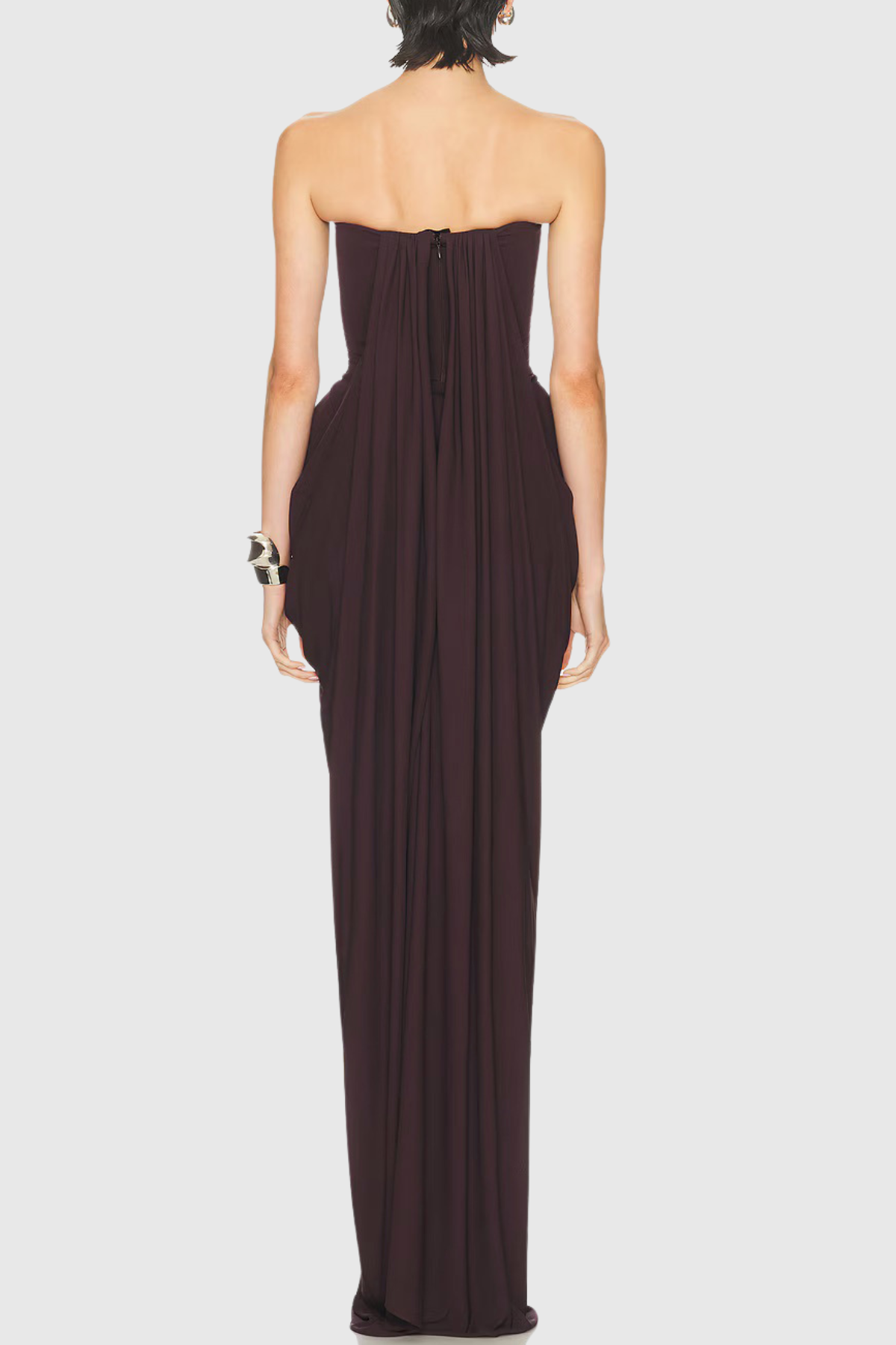 Neferta Strapless Ruched Maxi Dress