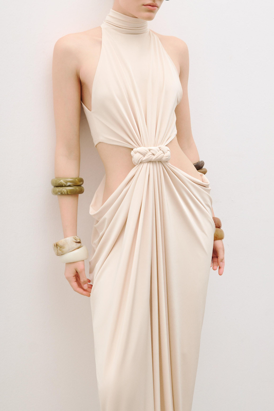 Nelya Sleeveless Rope Cutout Maxi Dress