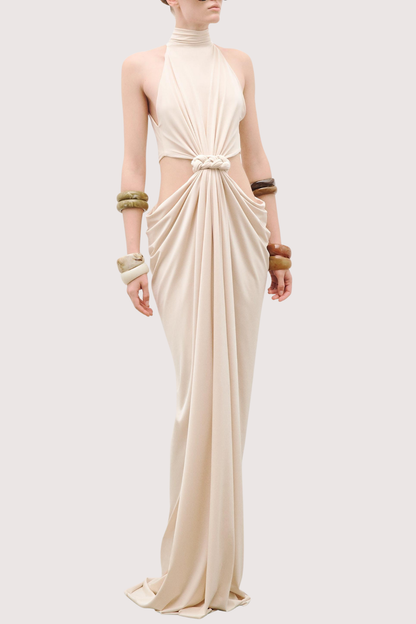 Nelya Sleeveless Rope Cutout Maxi Dress