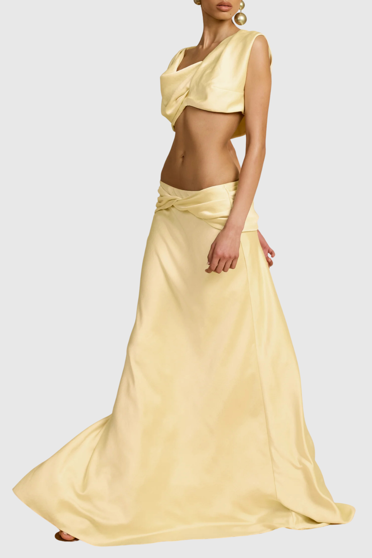 Nemya Satin Top & Maxi Skirt Set