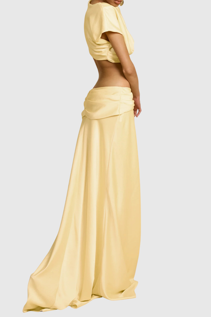 Nemya Satin Top & Maxi Skirt Set