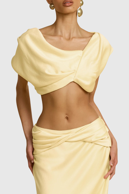 Nemya Satin Top & Maxi Skirt Set
