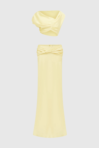 Nemya Satin Top & Maxi Skirt Set