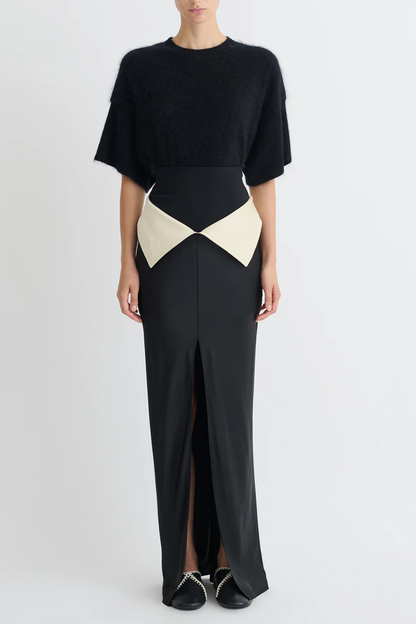 Neonia Folded Waistline Maxi Skirt
