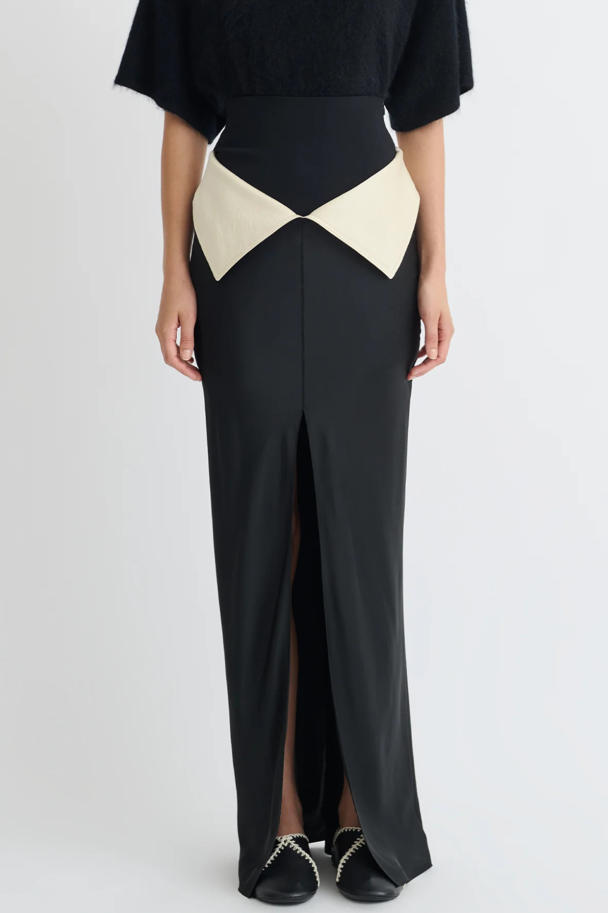 Neonia Folded Waistline Maxi Skirt