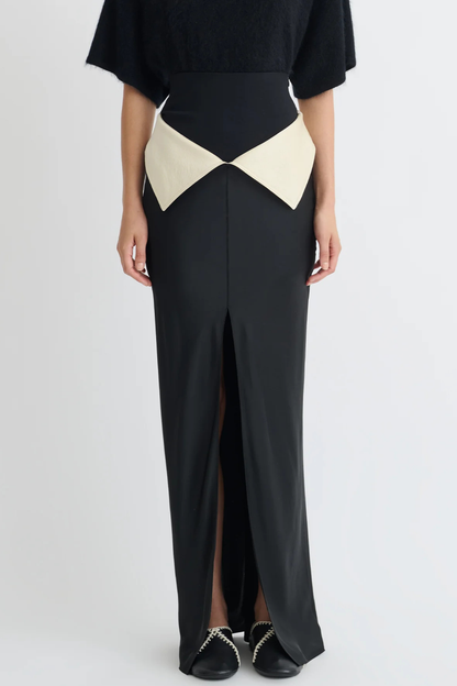Neonia Folded Waistline Maxi Skirt