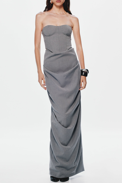 Neriah Bustier & Draped Maxi Skirt Set
