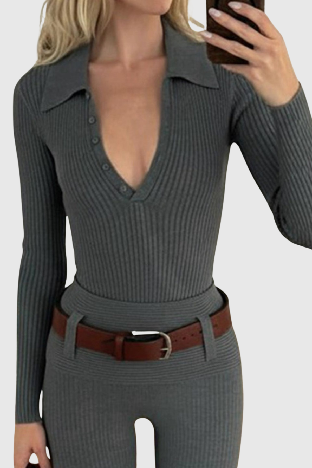 Nerina Long Sleeve Knit Bodysuit