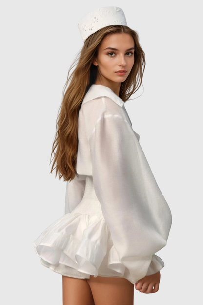 Nettie Balloon Sleeve Puffy Mini Dress