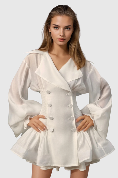 Nettie Balloon Sleeve Puffy Mini Dress