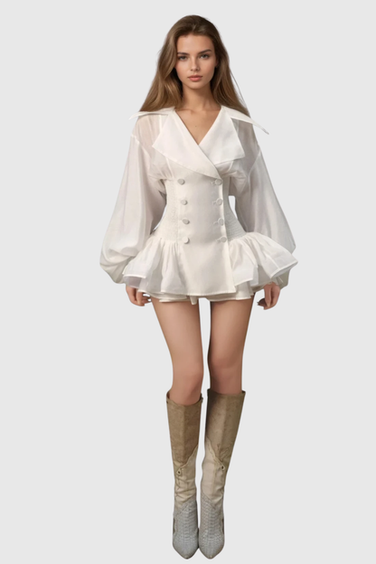 Nettie Balloon Sleeve Puffy Mini Dress