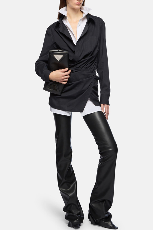 Niani Black & White Mini Shirt Dress