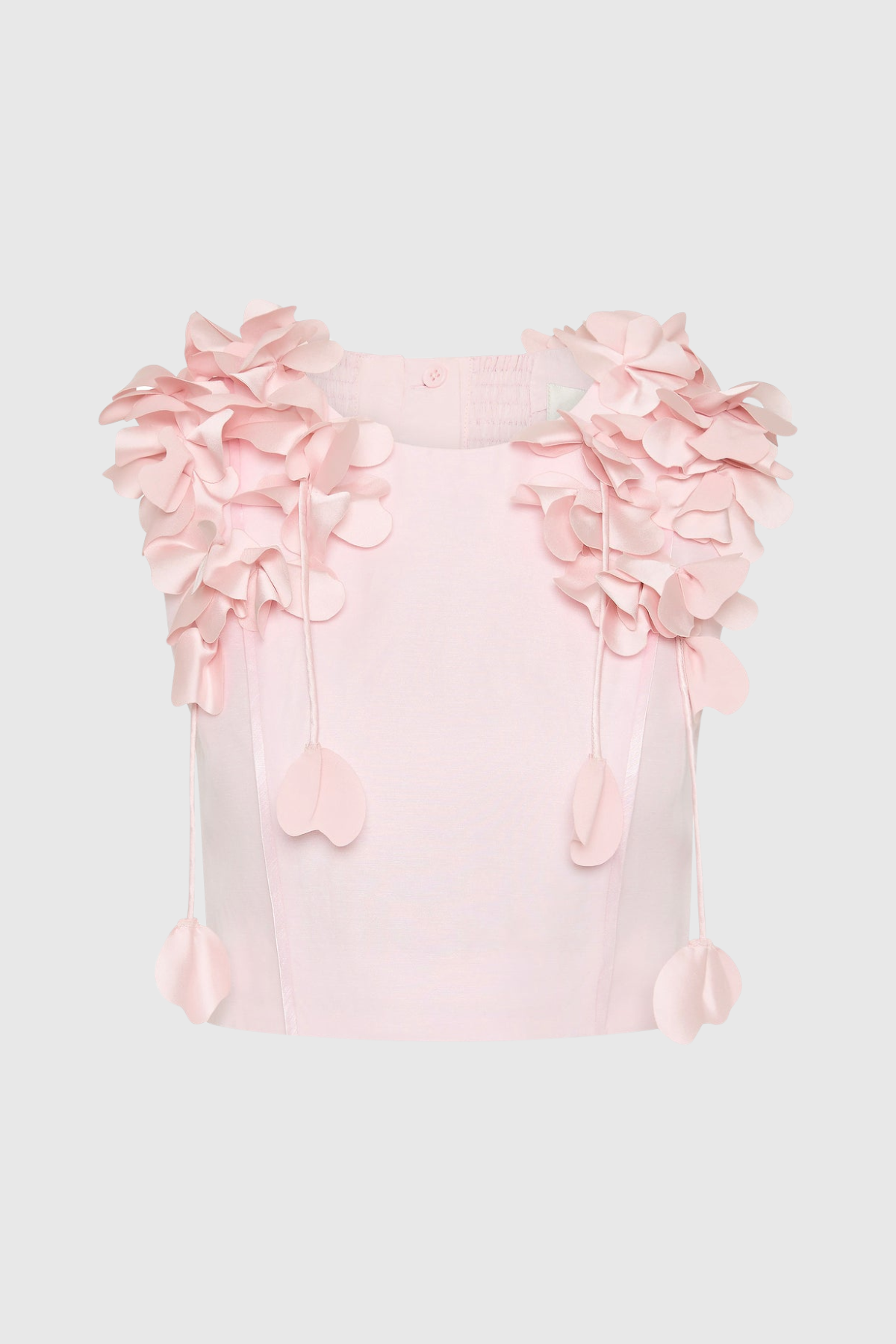 Nicao Floral Appliqué Top & Midi Skirt Set - Pink
