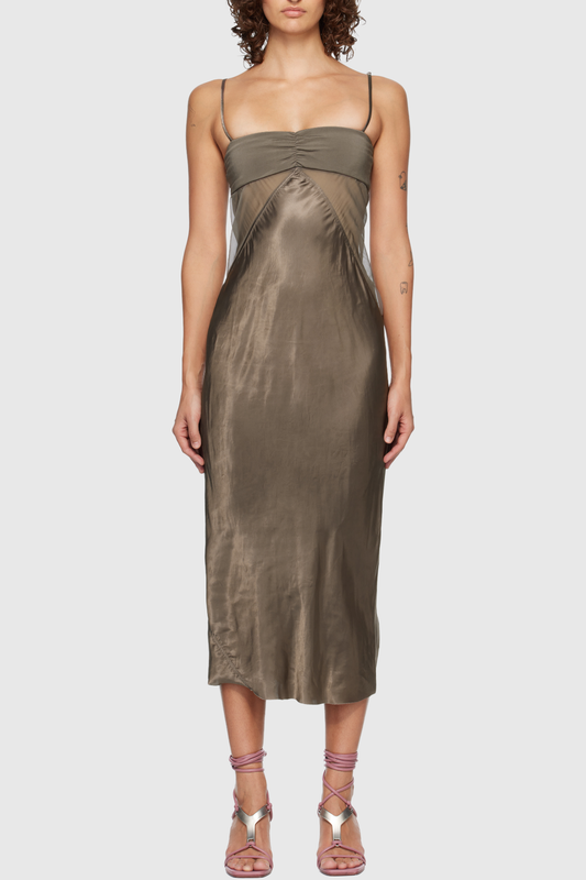Nickia Silk Midi Dress
