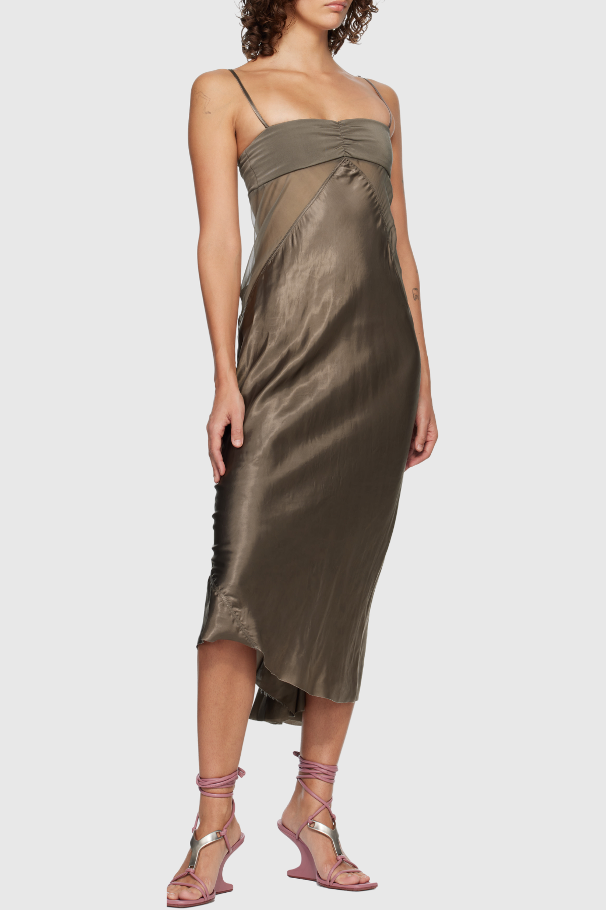 Nickia Silk Midi Dress