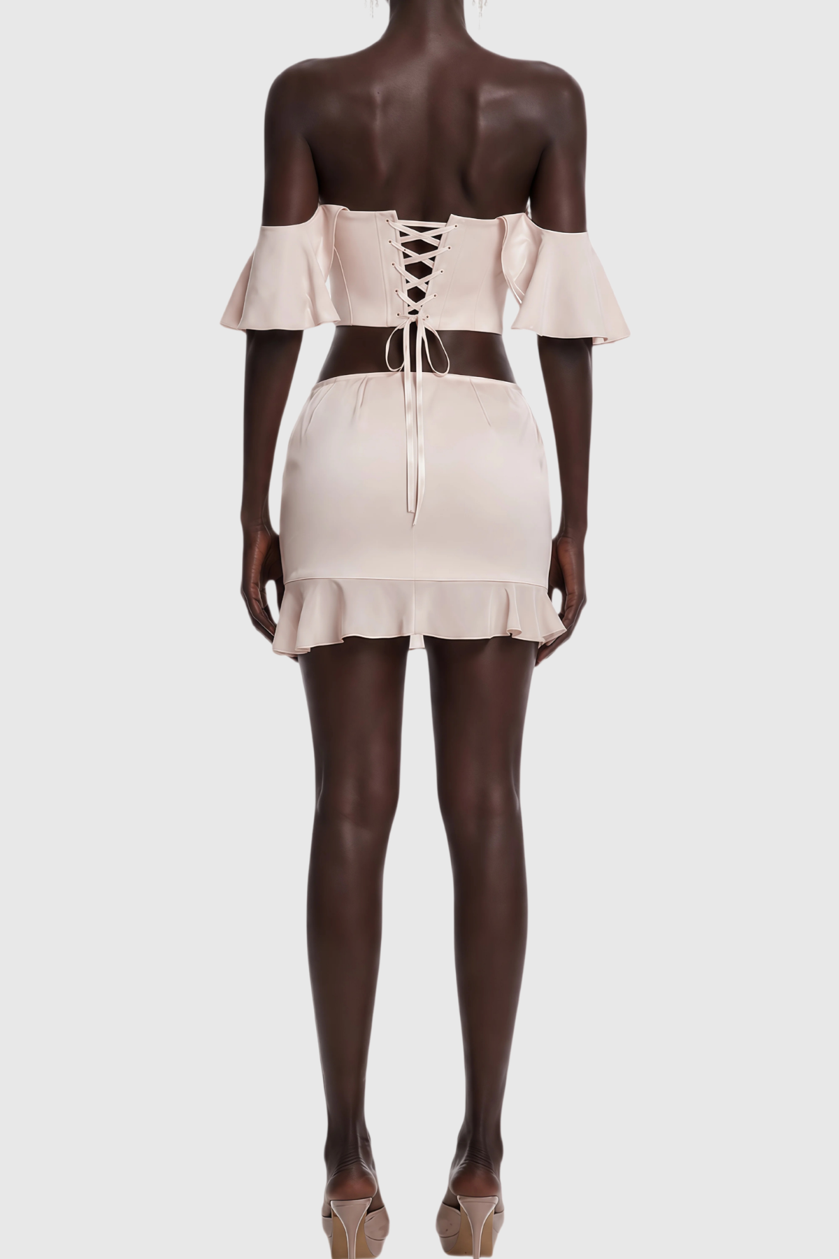 Nicolete Off Shoulder Corset & Mini Skirt Set