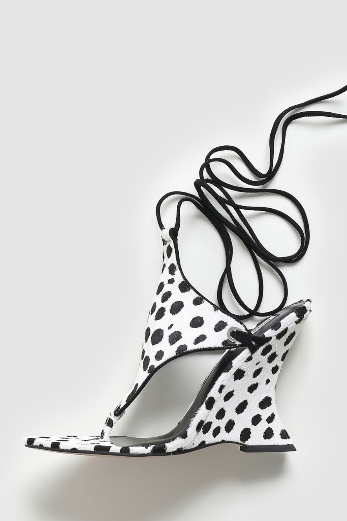 Nicoya Lace Up Wedge Sandals - White