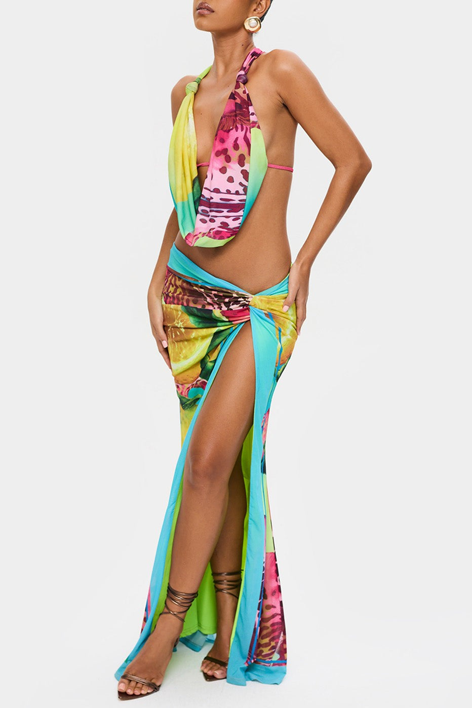 Nille Floral Print Two Piece Set