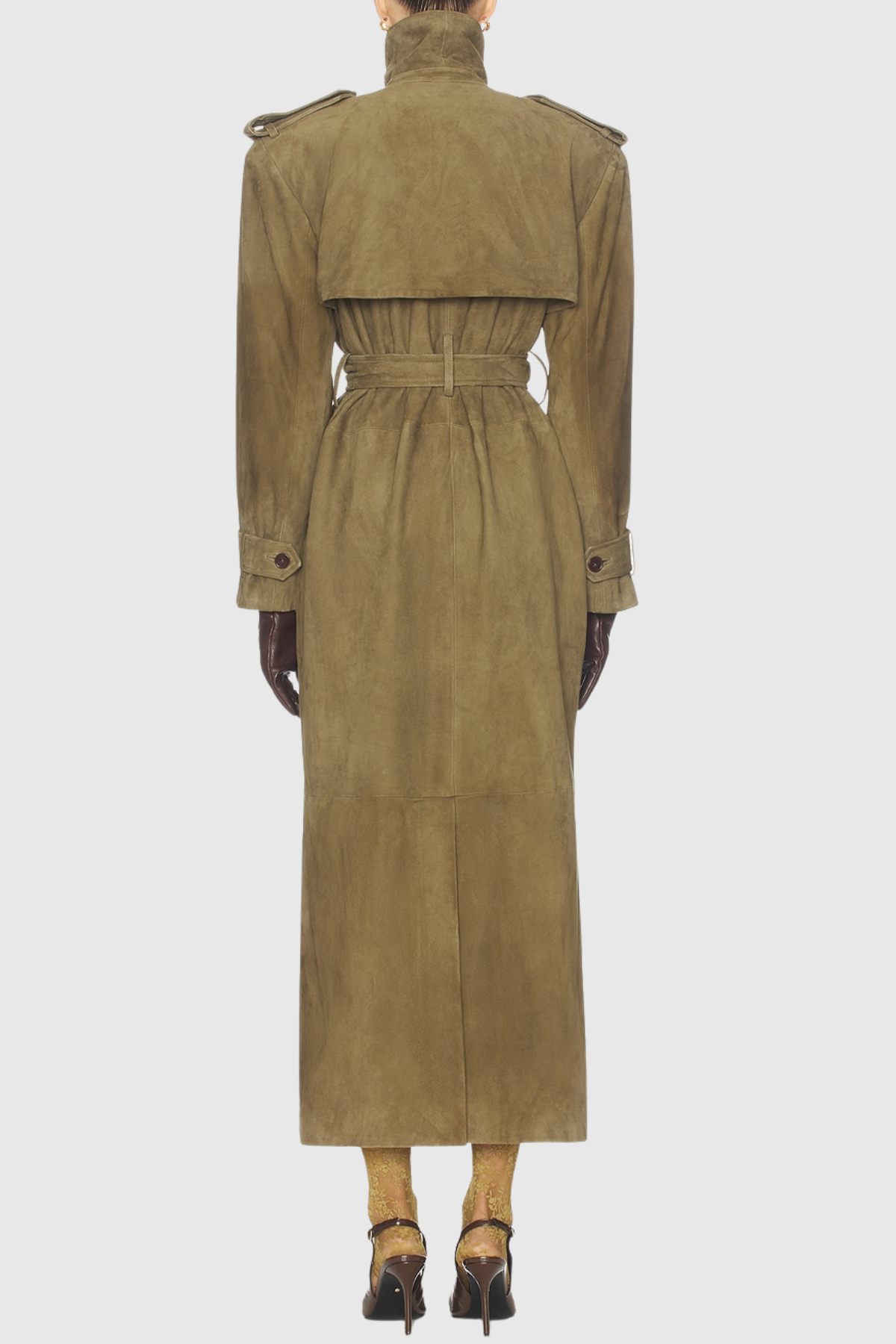 Niloa Suede Trench Coat
