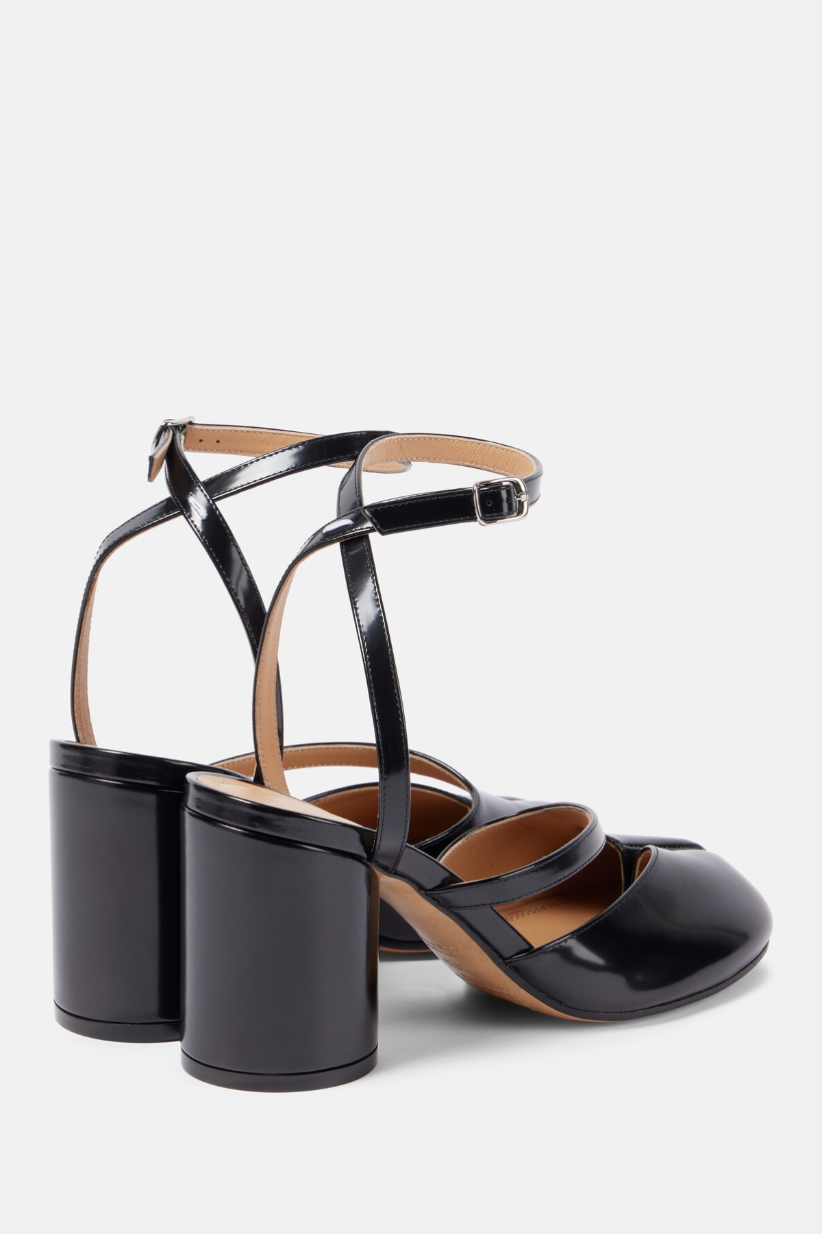 Nimue Tabi Strap Pump Sandals - Black