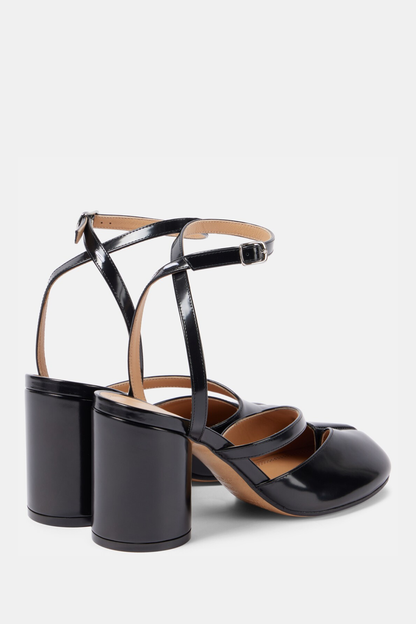 Nimue Tabi Strap Pump Sandals - Black