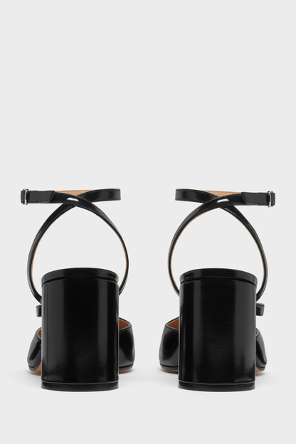 Nimue Tabi Strap Pump Sandals - Black